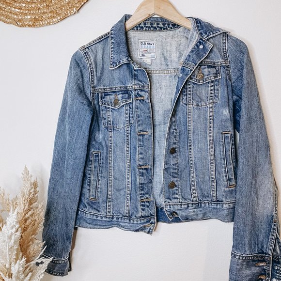 Old Navy | Classic Long Sleeve Buttoned Denim Jean Jacket - Picture 1 of 5